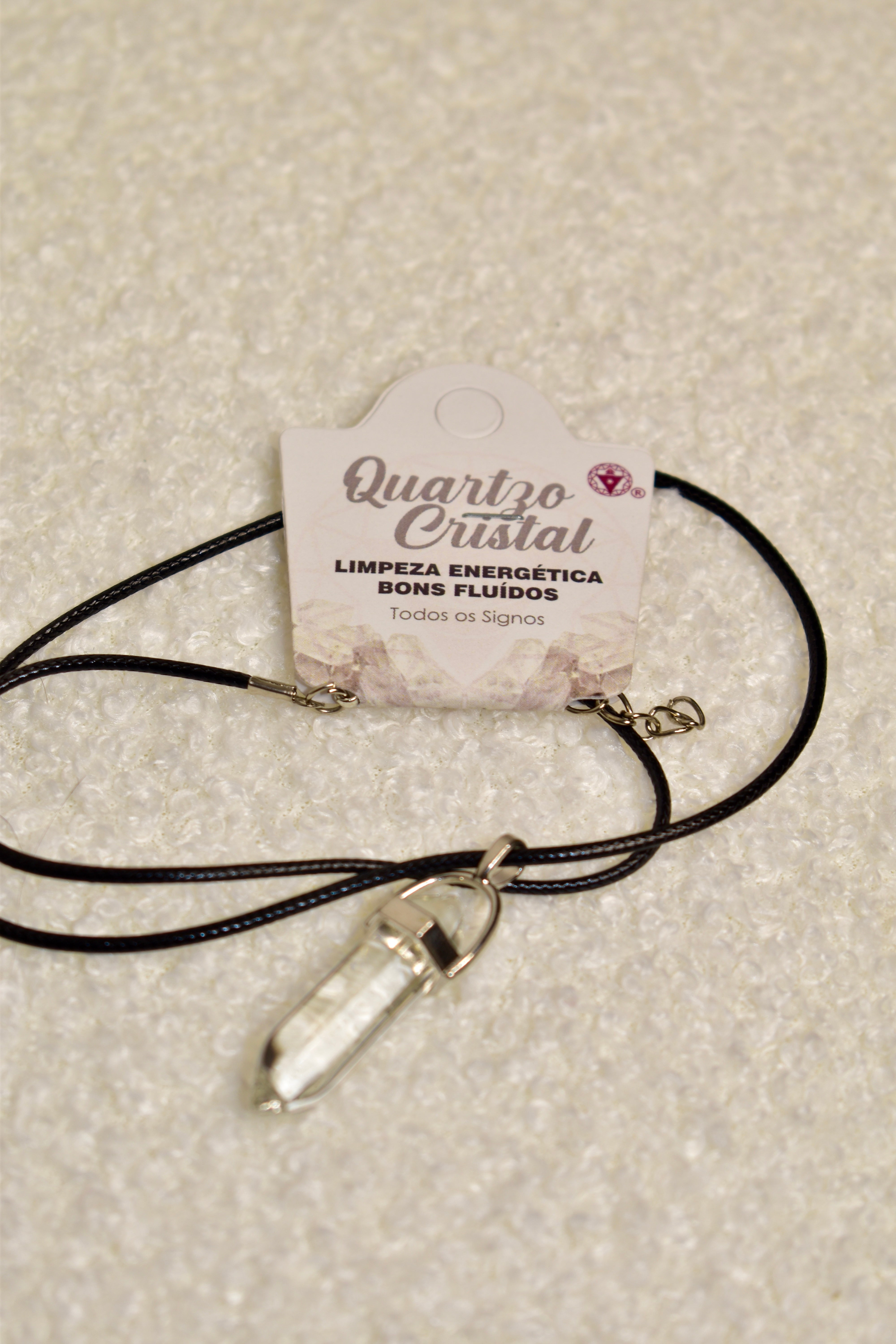 Clear Quartz Bullet Necklace / Colar Bala Quartzo Cristal