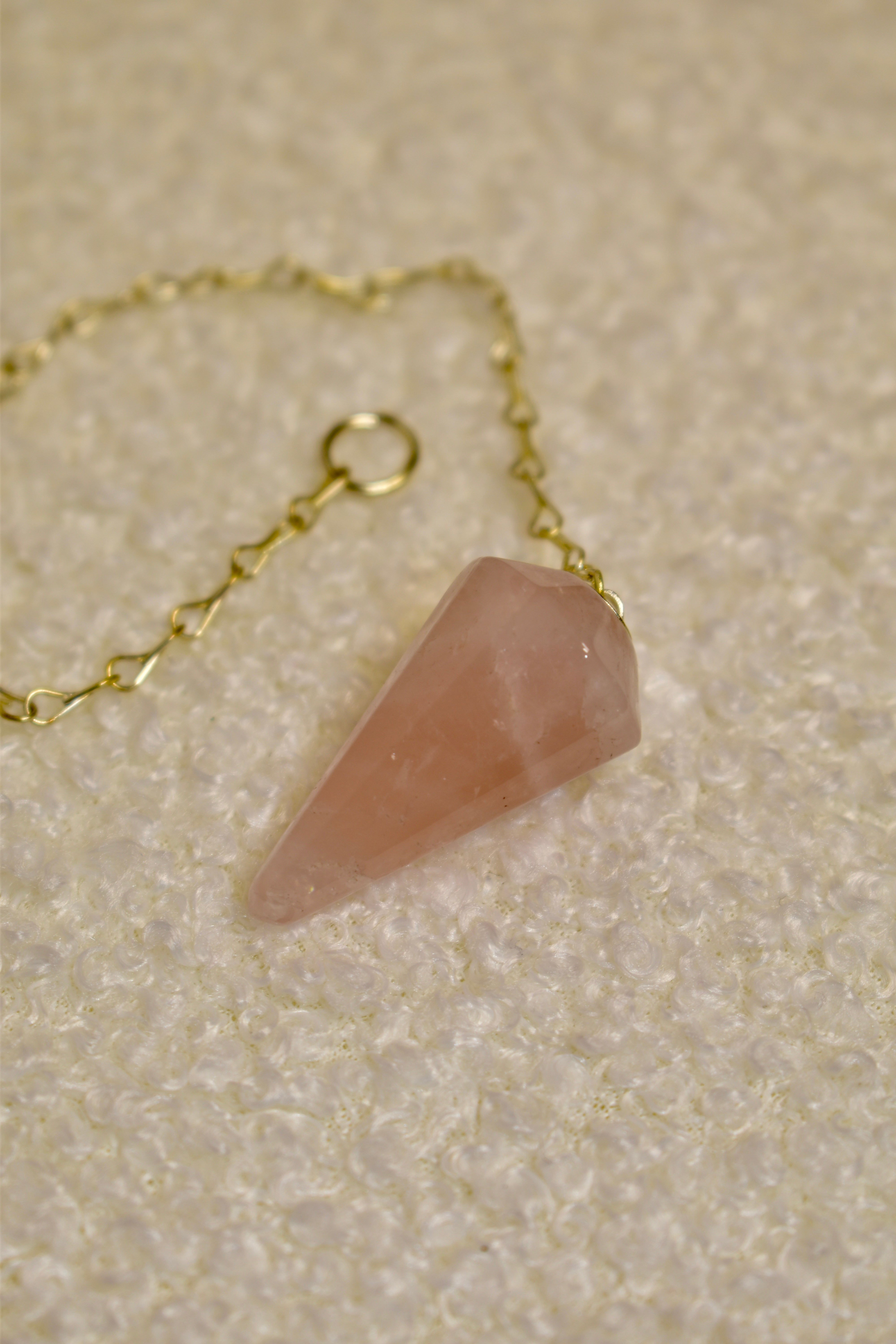 Rose Quartz Pendulum / Pêndulo Quartzo Rosa