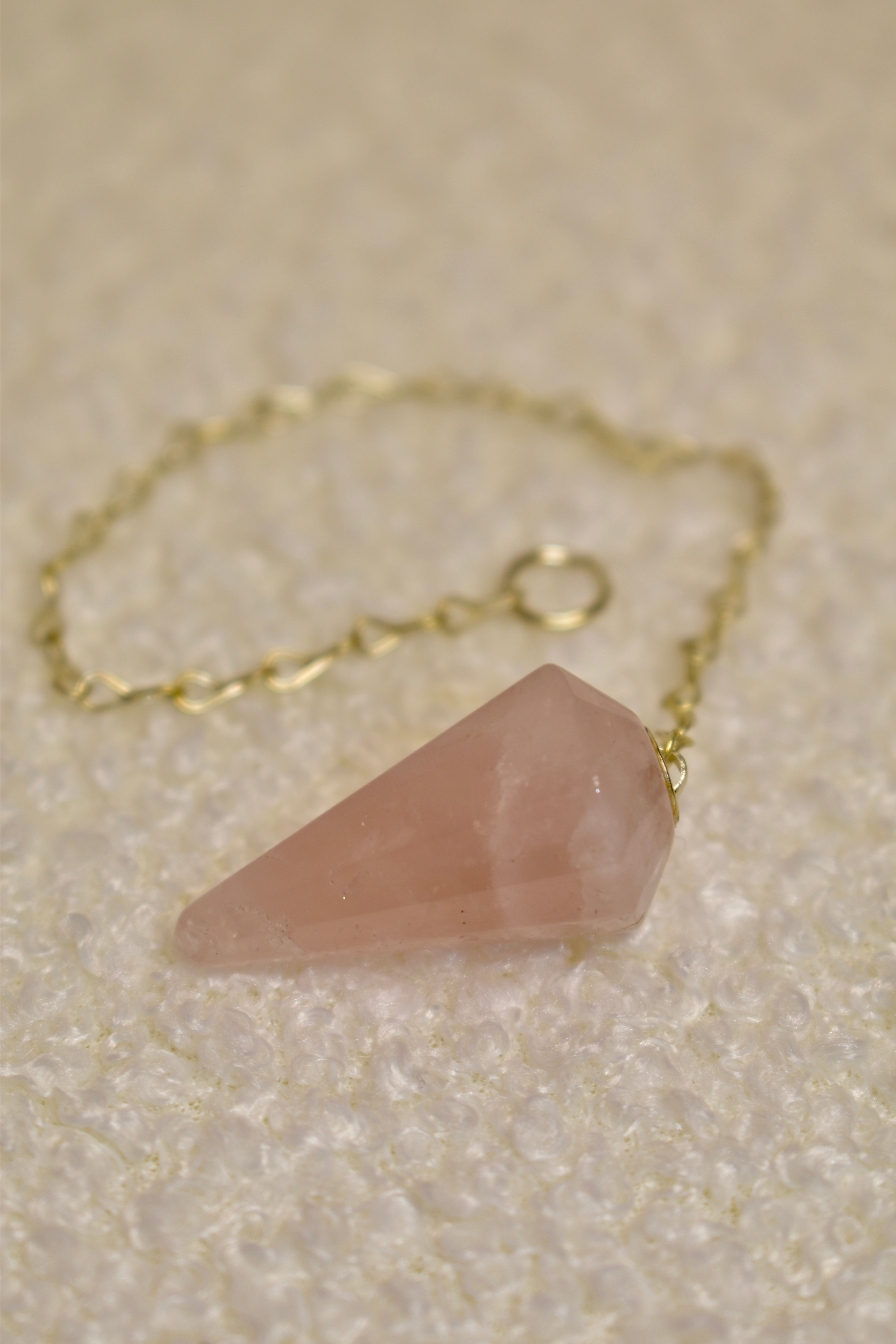 Rose Quartz Pendulum / Pêndulo Quartzo Rosa