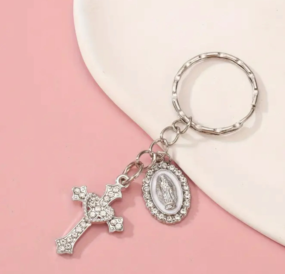 Cross & Virgin Keychain

Porta-chaves com Cruz e Medalha da Virgem Maria
