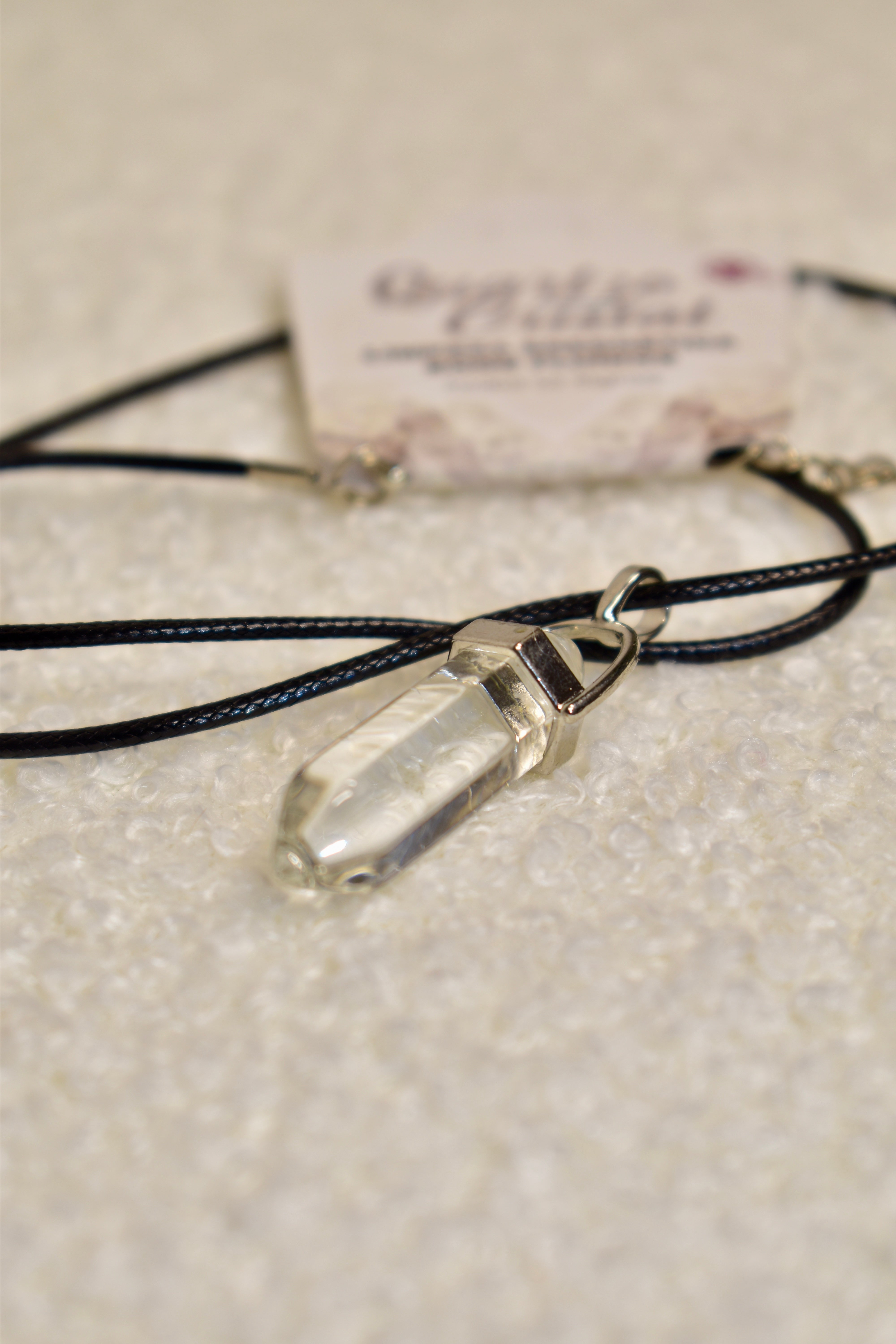 Clear Quartz Bullet Necklace / Colar Bala Quartzo Cristal