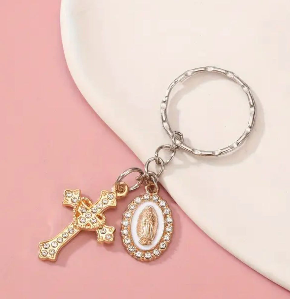 Cross & Virgin Keychain

Porta-chaves com Cruz e Medalha da Virgem Maria