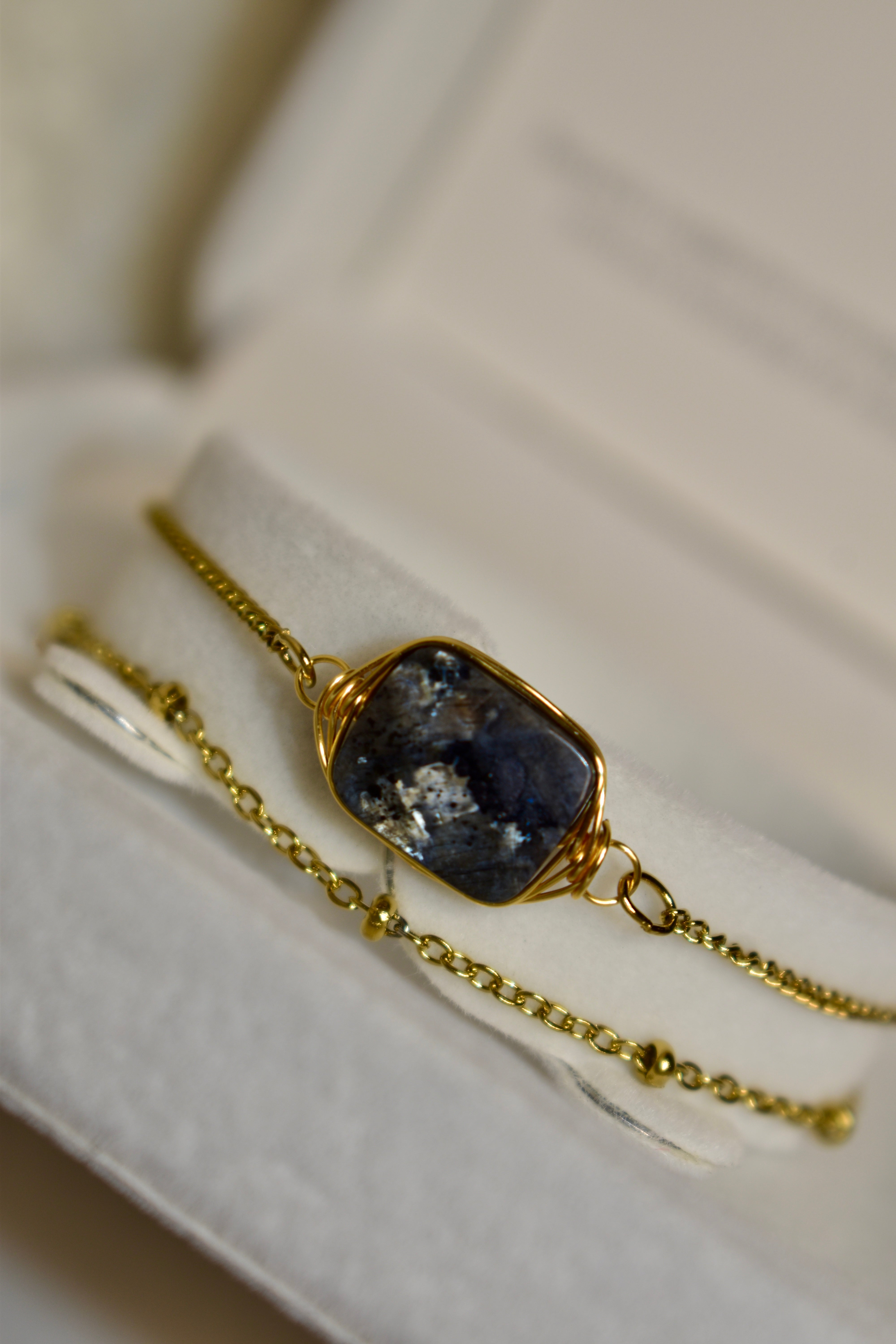Bracelet Black Labradorite / Pulseira Labradorite Preta